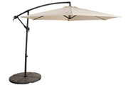 Hartman Mediterranean Round Cantilever Free Arm Parasol with Base - Dove