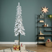 Everlands Snowy Alpine Slim Christmas Tree 210cm (7ft)