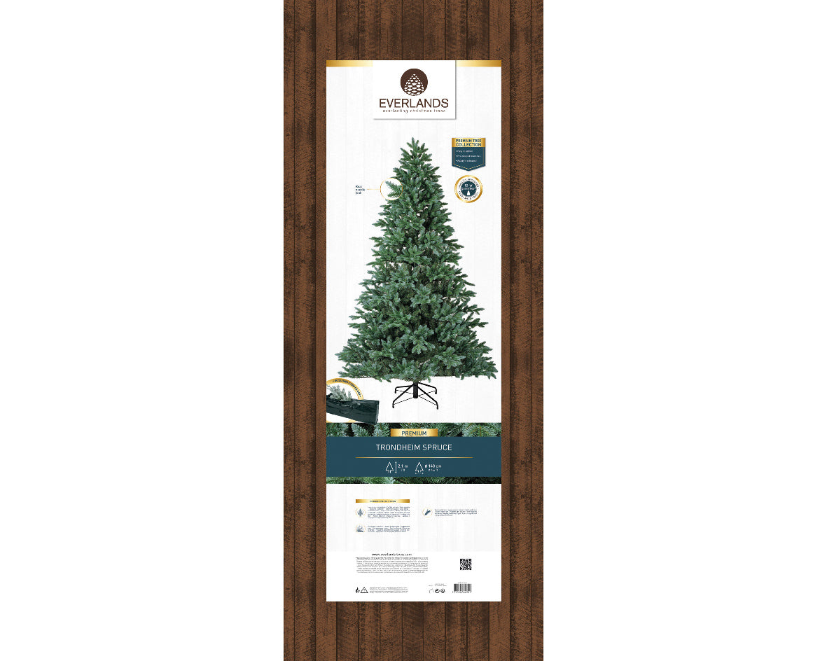 Everlands Trondheim Spruce Christmas Tree 210cm / 7ft 