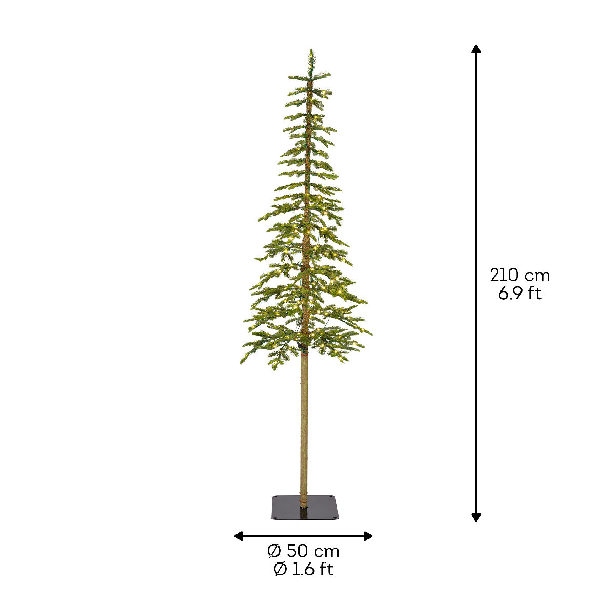 Pre Lit Alpine Fir Tree 210cm / 7ft | Kaemingk Everlands