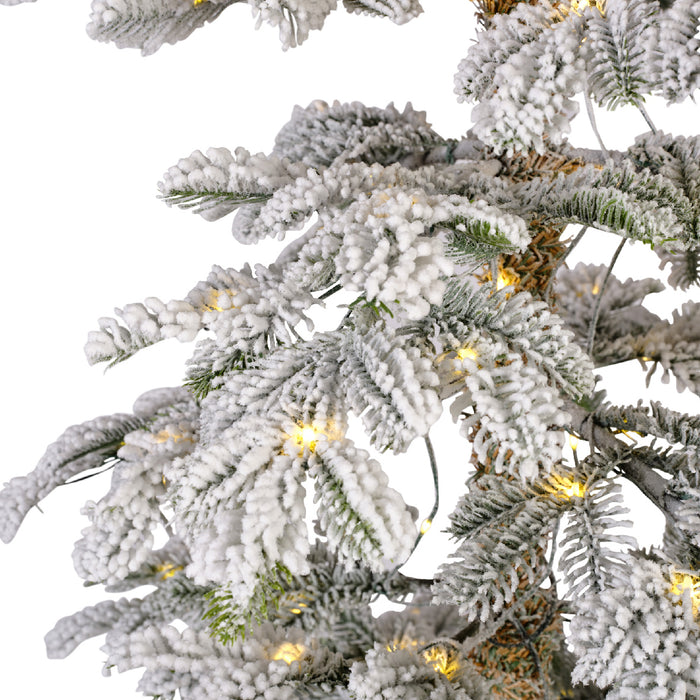 Everlands Pre-lit Snowy Pencil Alpine 210cm (7ft)