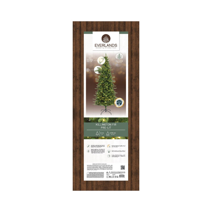 Everlands Killington Fir Pre-Lit Christmas Tree 210cm / 7ft