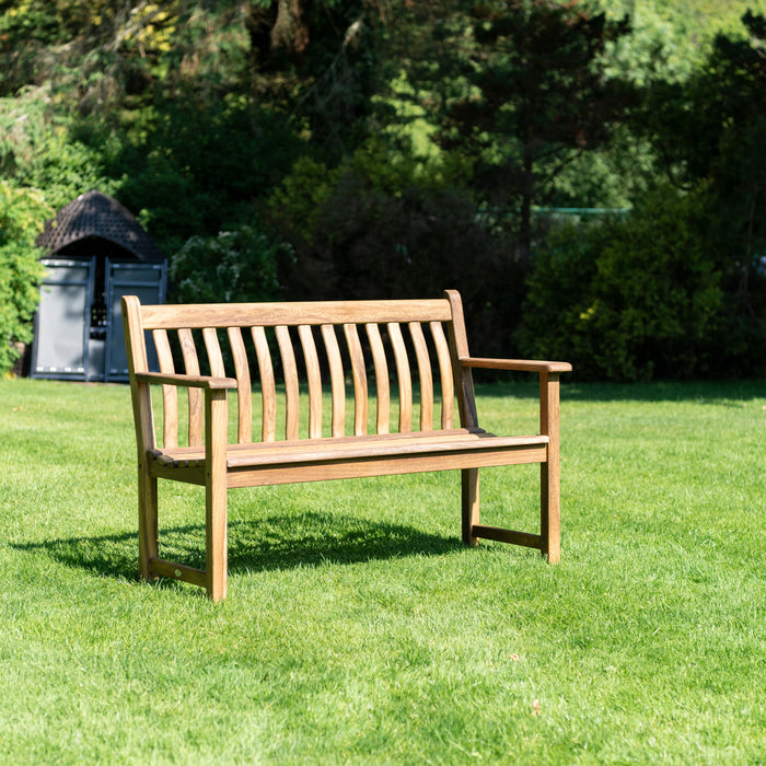 Alexander Rose Albany Broadfield Flat Arm Garden Bench 4ft (122cm)