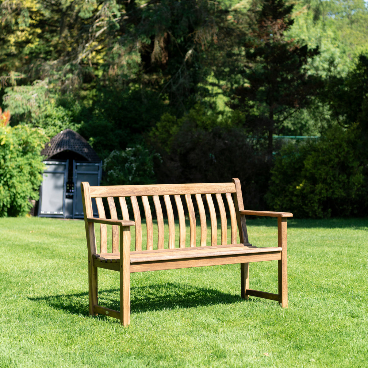 Alexander Rose Albany Broadfield Flat Arm Garden Bench 4ft (122cm)