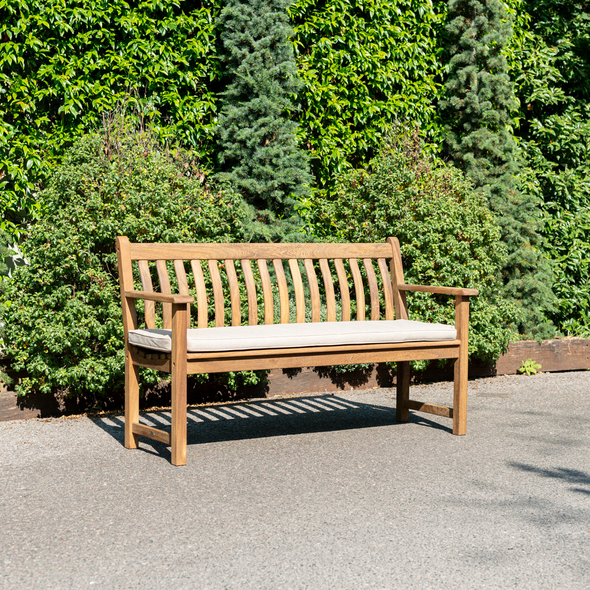 Alexander Rose Albany Broadfield Flat Arm Garden Bench 5ft (150cm)
