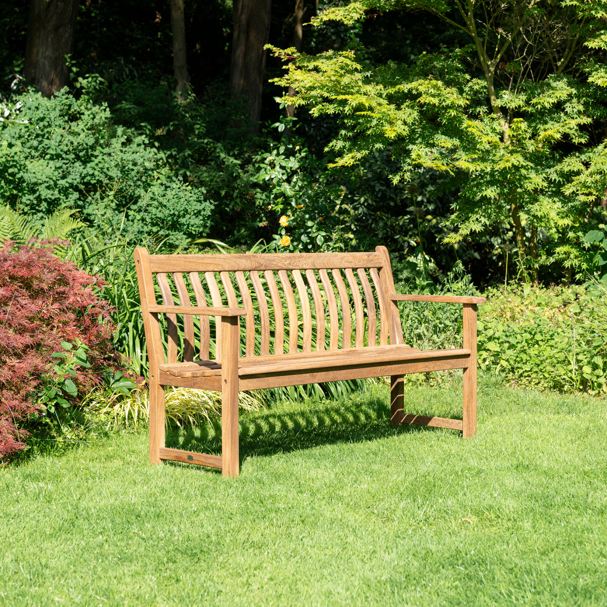 Alexander Rose Albany Broadfield Flat Arm Garden Bench 5ft (150cm)