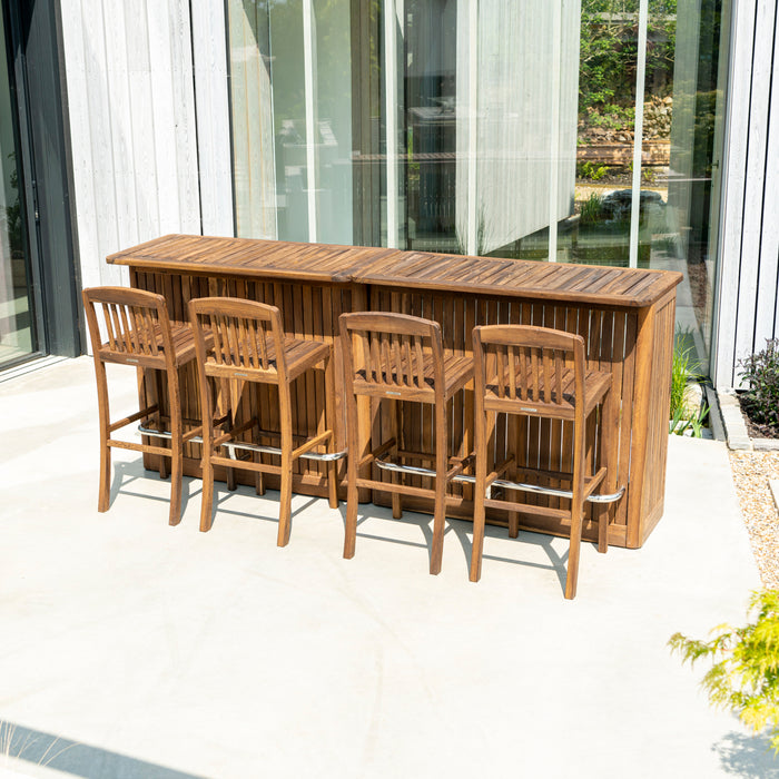 Alexander Rose Bolney Square Garden Bar Table and 4 Stool Set