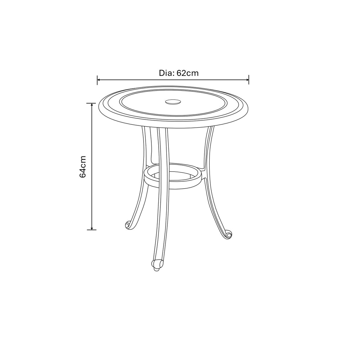 Hartman Amalfi Bistro Set in Bronze