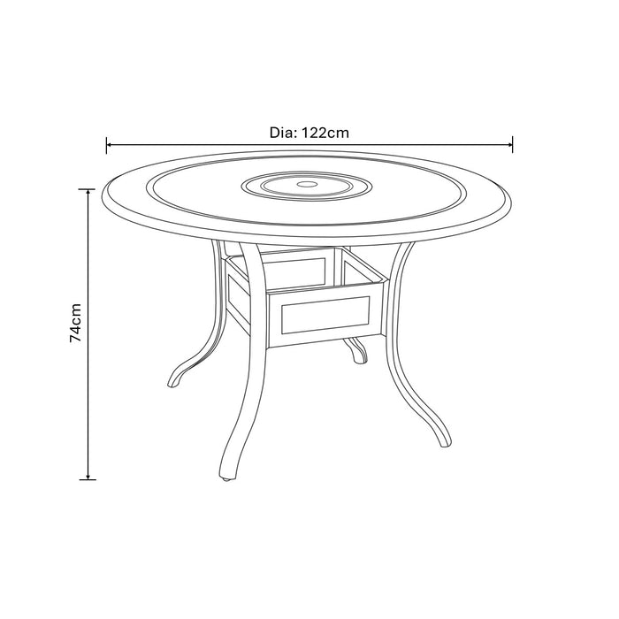 Hartman Amalfi 4 Seater Complete Dining Set in Bronze