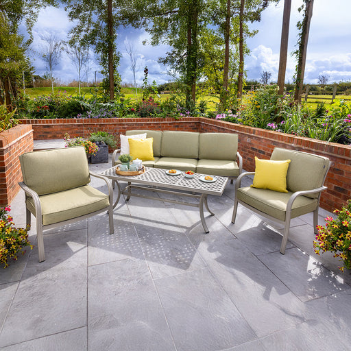 Buxton 3 Seat Lounge Set in Maize & Wheatgrass
