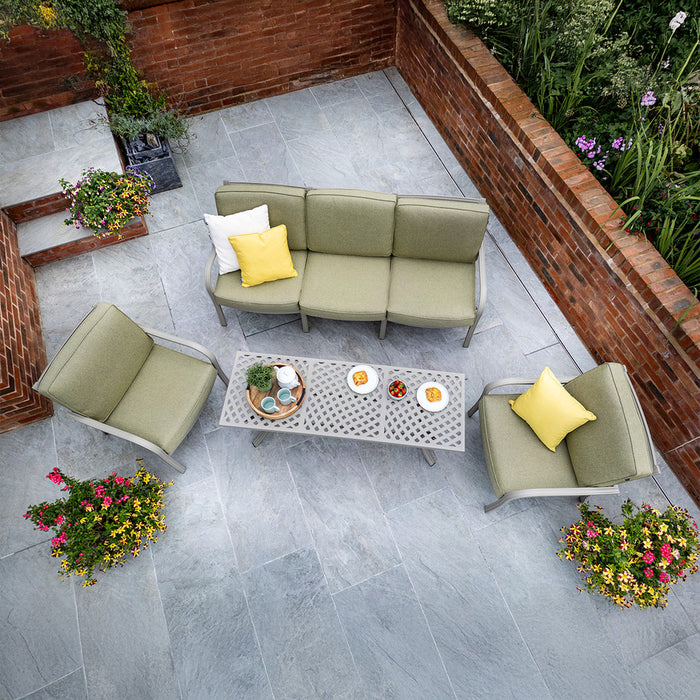 Buxton 3 Seat Lounge Set in Maize & Wheatgrass