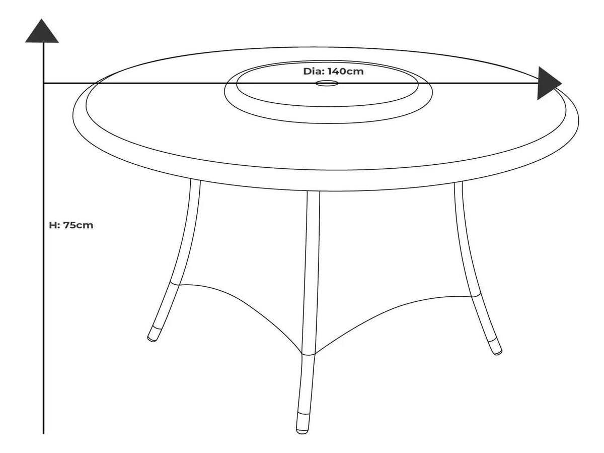 Hartman Eton 6 Seat Round Dining Set in Beech