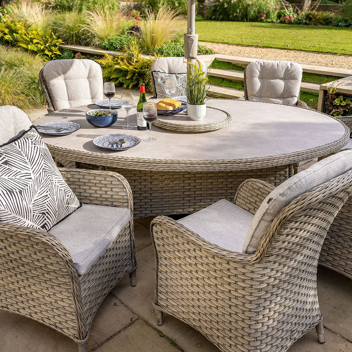 Hartman Eton 8 Seat Oval Elliptical Dining Set in Beech