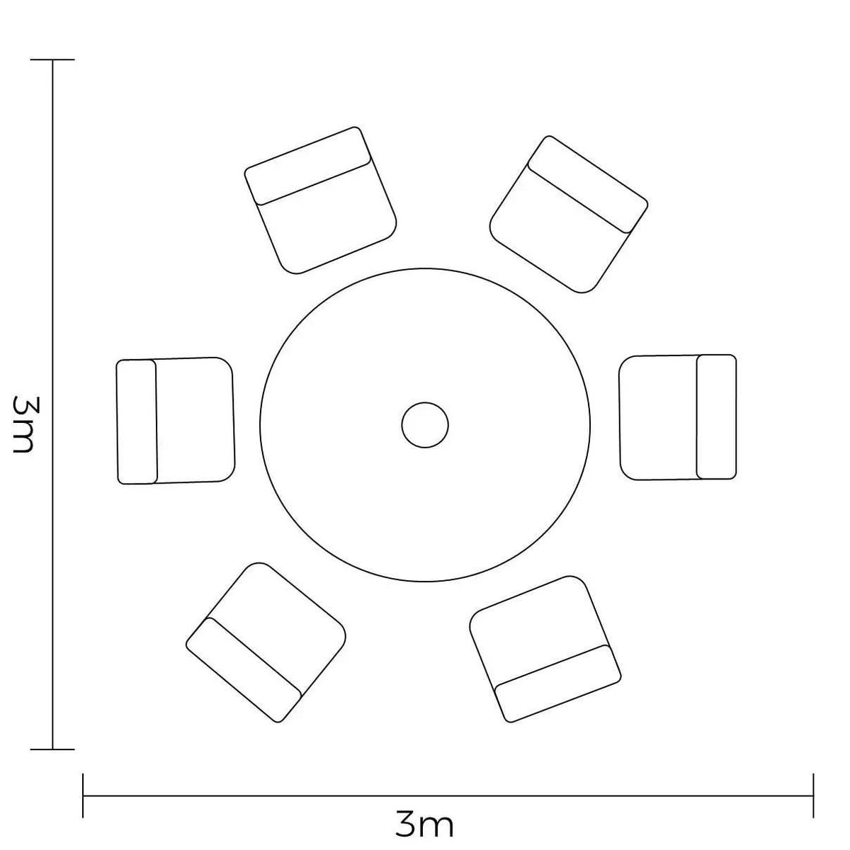 Hartman Eton 6 Seat Round Dining Set in Beech