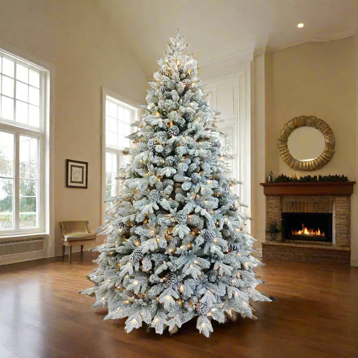 Bosk Frosted Winterfold Fir Christmas Tree 7.5ft (Prelit & Unlit options)