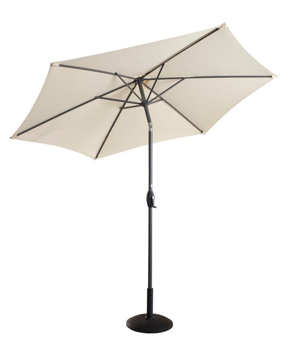 Hartman Balearic Market Parasol Round 2.7m - Dove Light Grey, Dark Grey, Forest Green