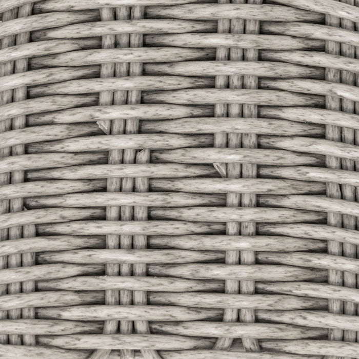 Alexander Rose Hazelmere Grey Weave Lounge Lazy Chairs Pistachio Cushions with Side Table
