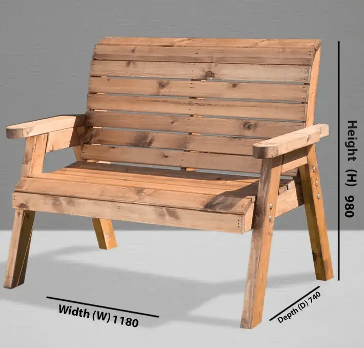 Charles Taylor Traditional 2 Seater Bench