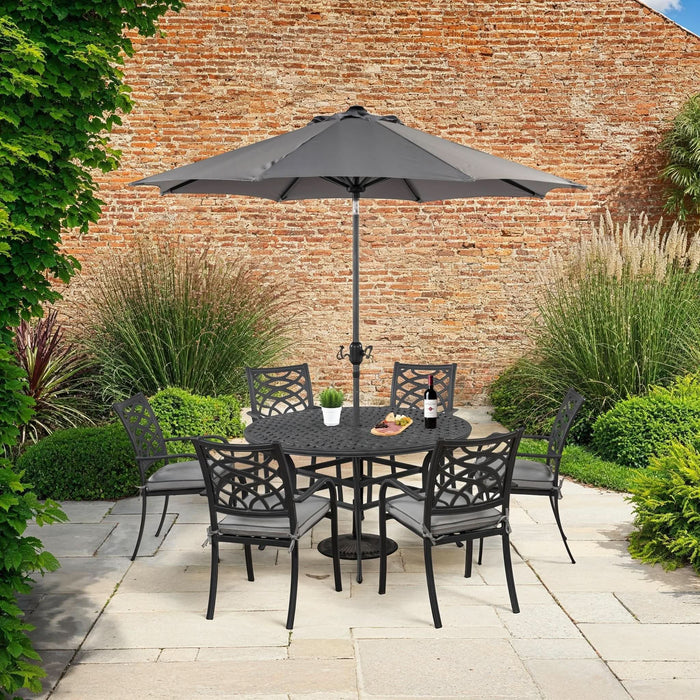Hartman Tuscany 6 Seat Round Complete Dining Set (ex-display)