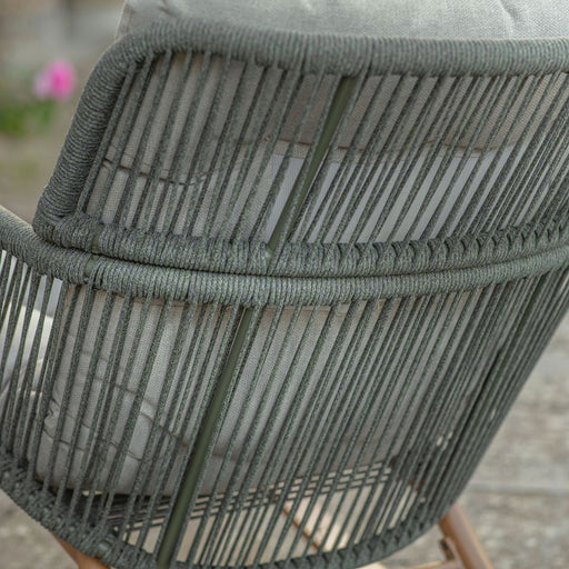 Bramblecrest Helsinki Rope Rocking Garden Armchair - Fern Green