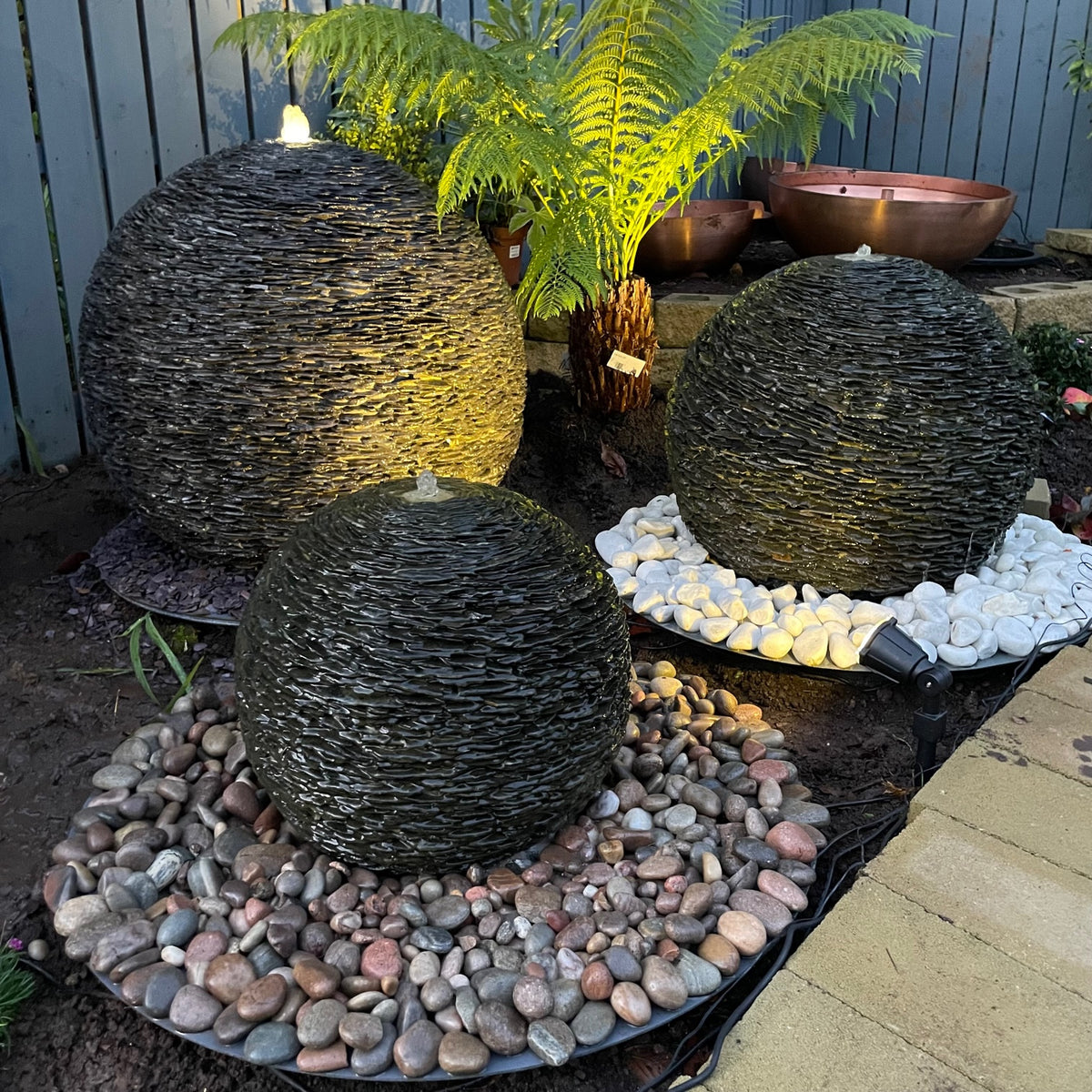 Slate sphere water feature uk mid ulster garden centre