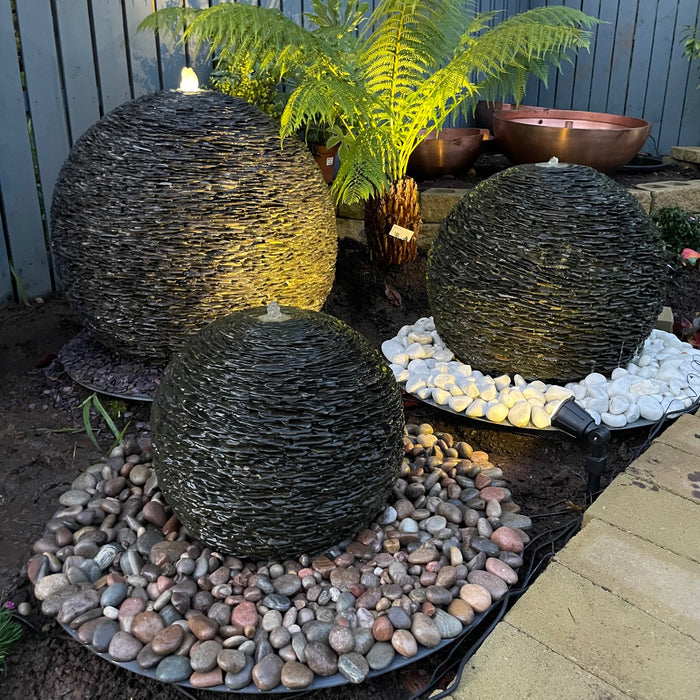 Slate sphere water feature uk mid ulster garden centre