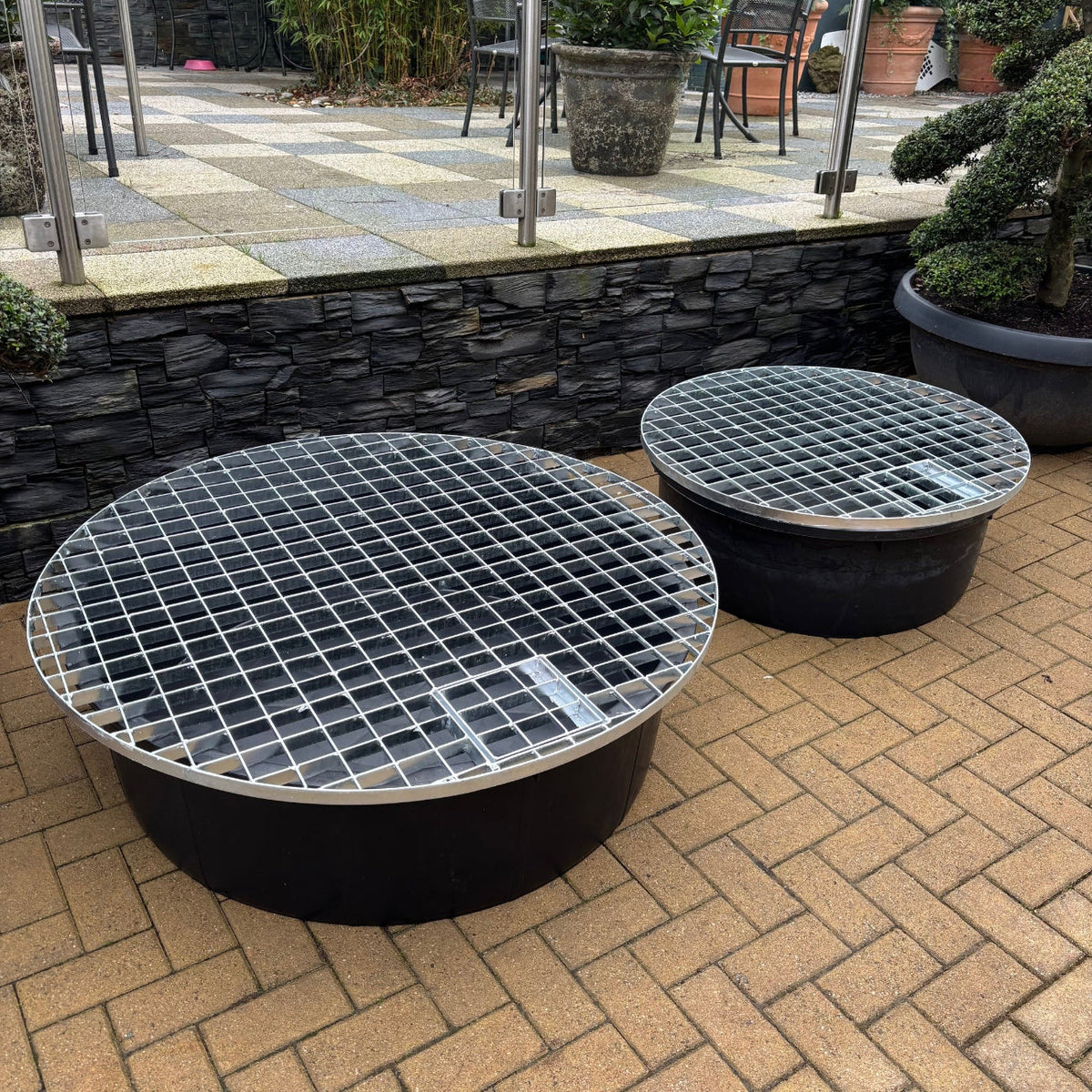 Heavy Duty Galvanised Steel Round Grids for Water Feature 90cm & 120cm