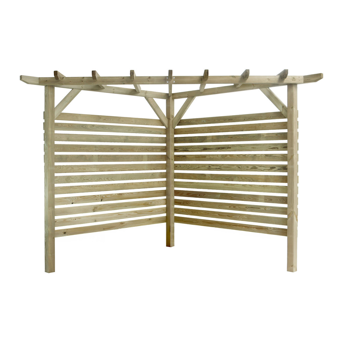 Ludlow Corner Pergola with backboards