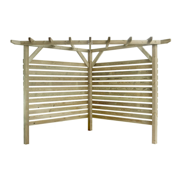 Ludlow Corner Pergola with backboards