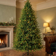 Bosk North Ridge Fir 7.5ft Pre-Lit Christmas Tree – 500 Warm White 5mm LEDs, 8 Function Soft Touch Tips