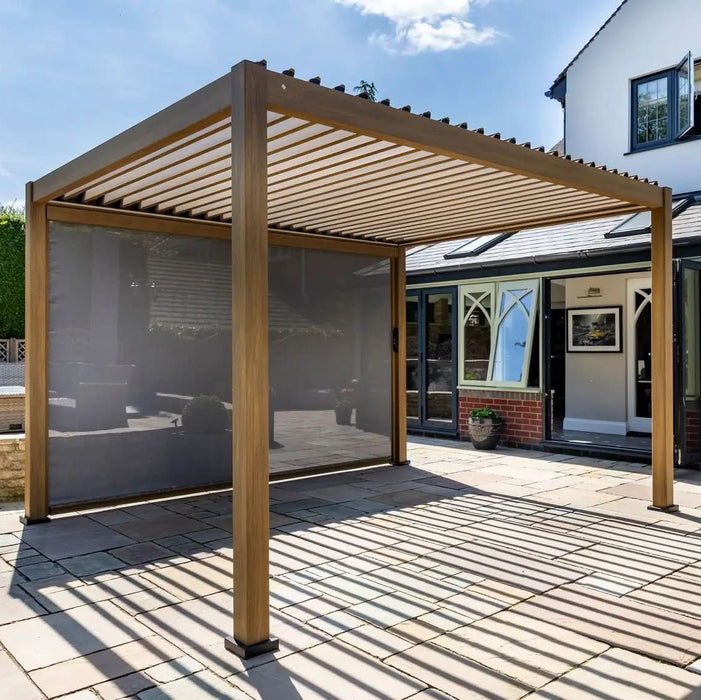 Hartman 4m Mesh Blind for Como Pergola in Folie