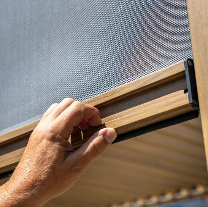 Hartman 4m Mesh Blind for Como Pergola in Folie