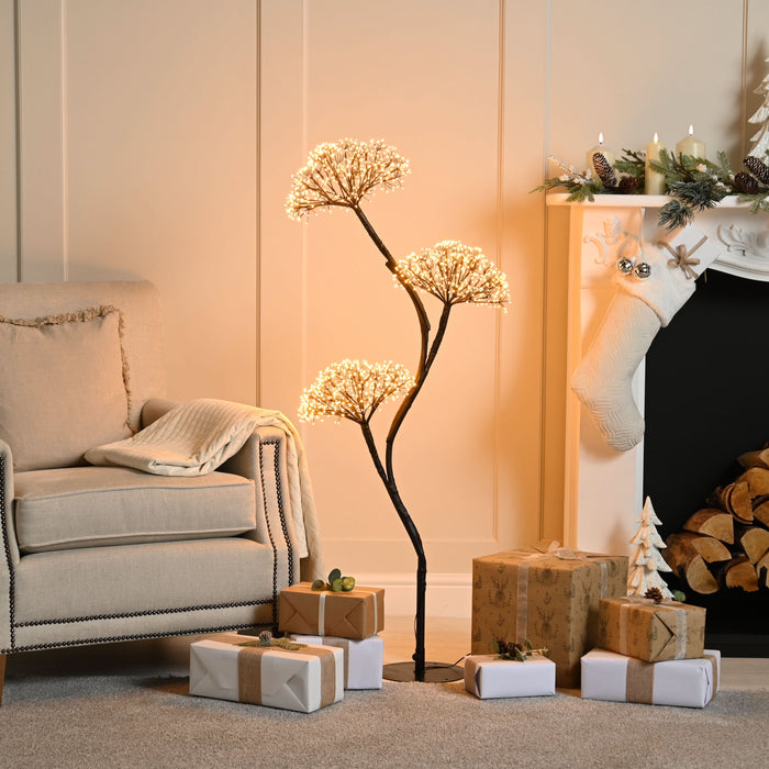 Festive 120cm Dewdrop Firework Ball Tree - Warm White or Cool White