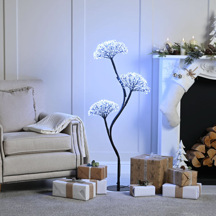 Festive 120cm Dewdrop Firework Ball Tree - Warm White or Cool White