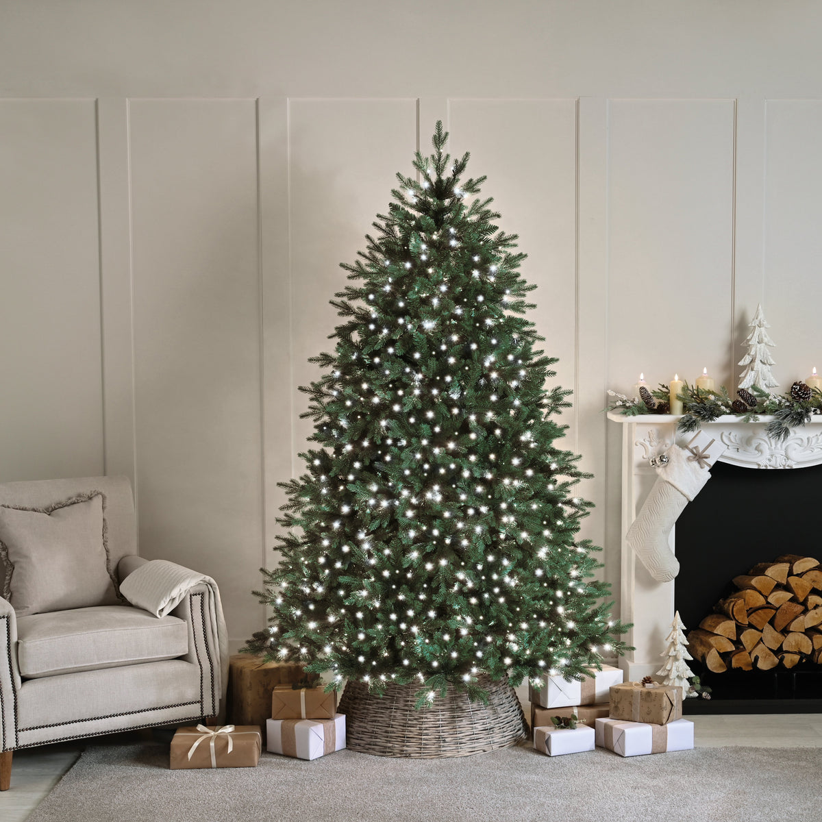 Festive Compact LED Lights White 1000