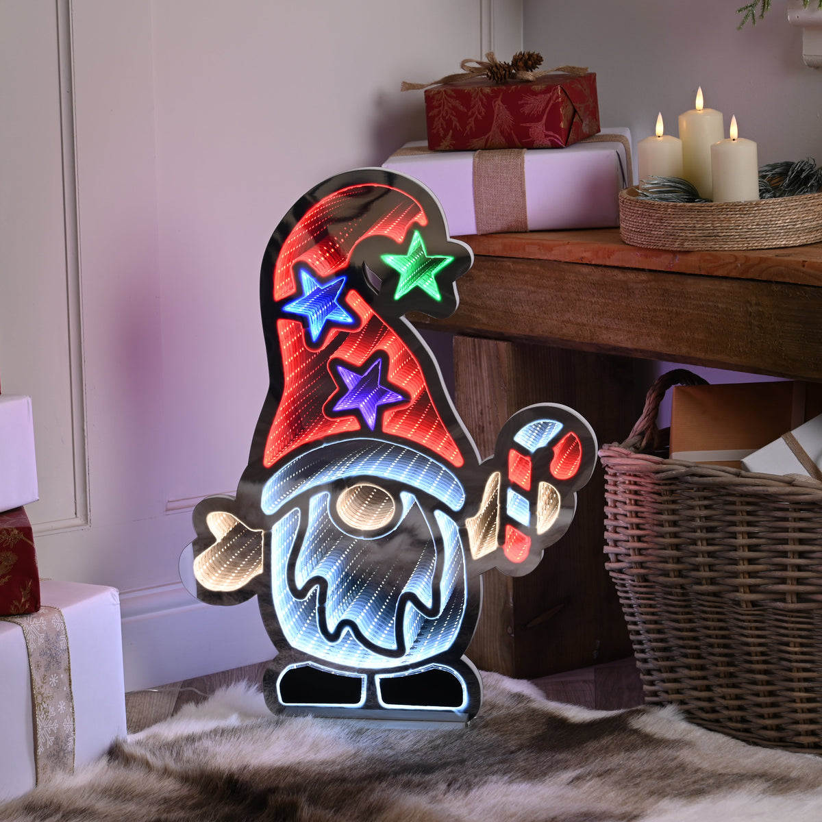 60cm infinity gonk with candy cane