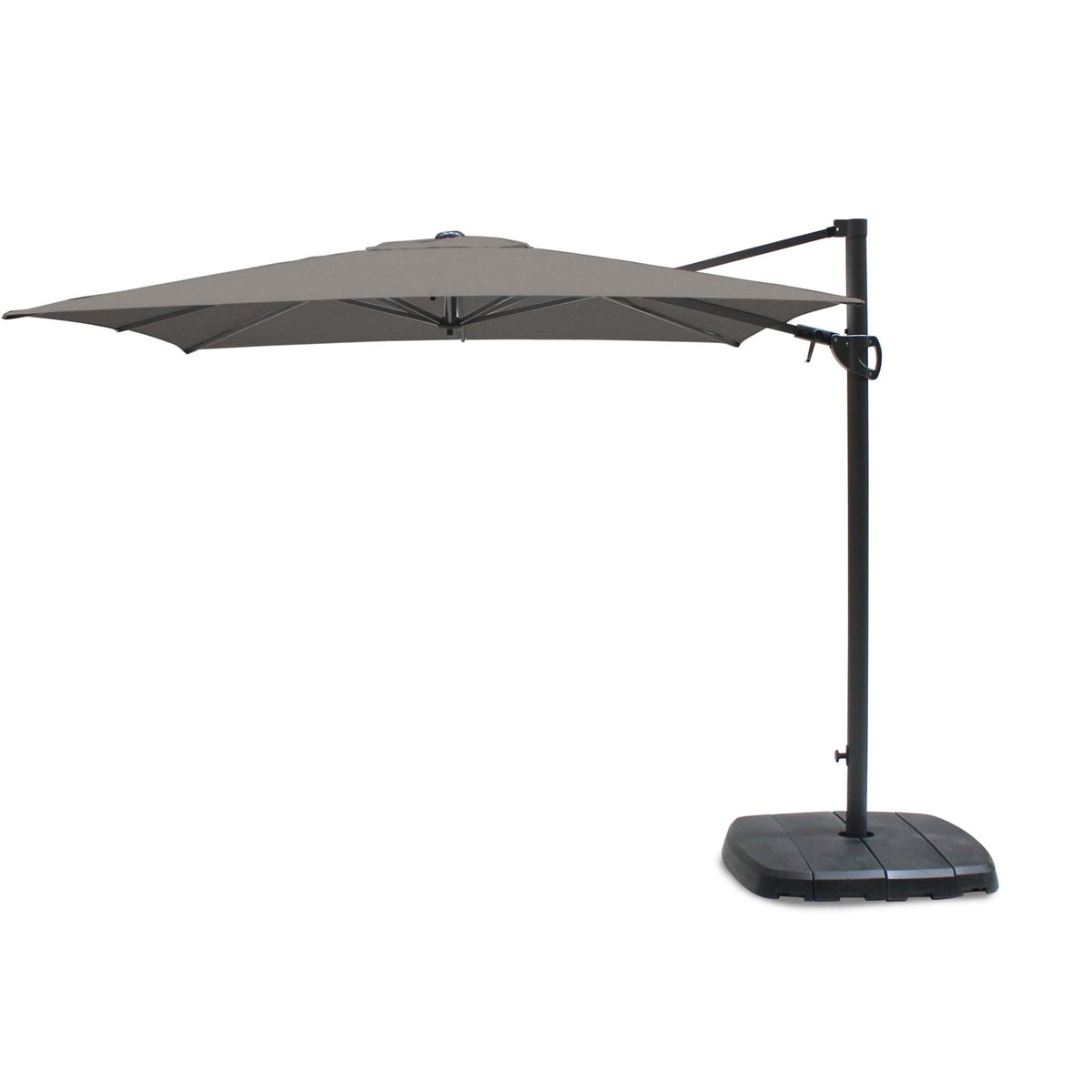Kettler 2.5m Free Arm Parasol Grey Frame, Canopy in 2 Colours