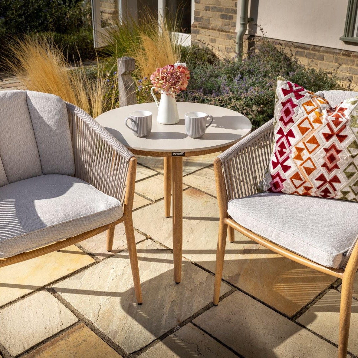 Hartman Portico Bistro Set in Teak Folie / Powder