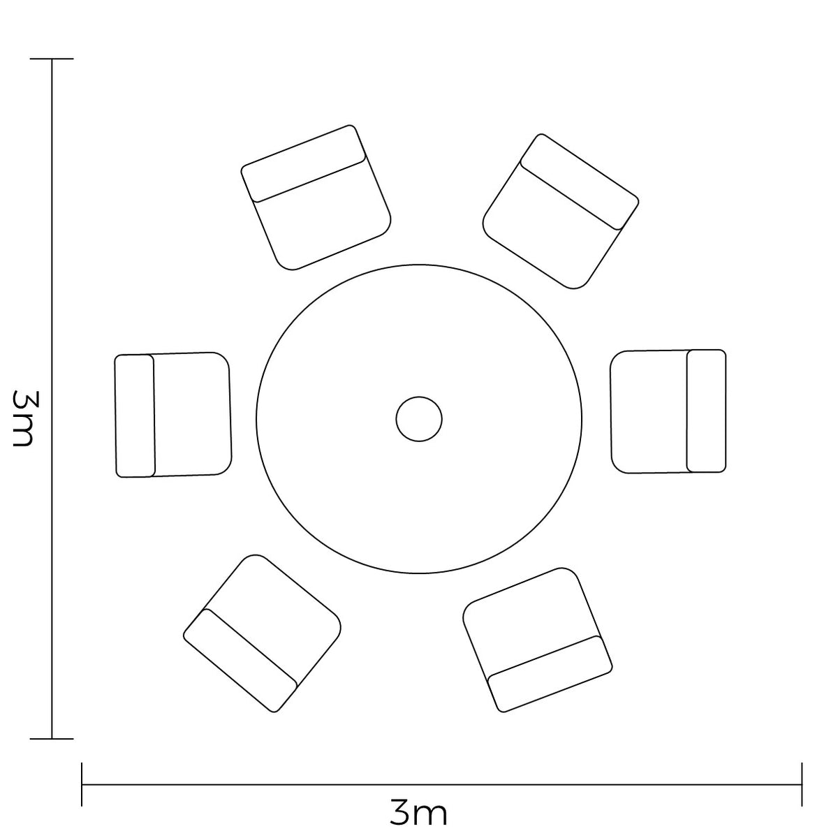 Hartman Portico 6 Seat Round Dining Set