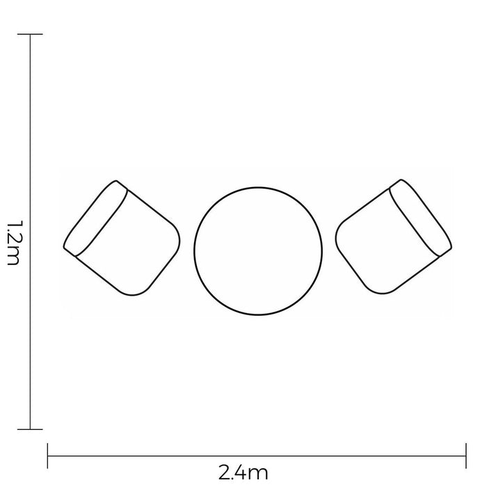 Hartman Eden Bistro Set in Juniper Green - footprint