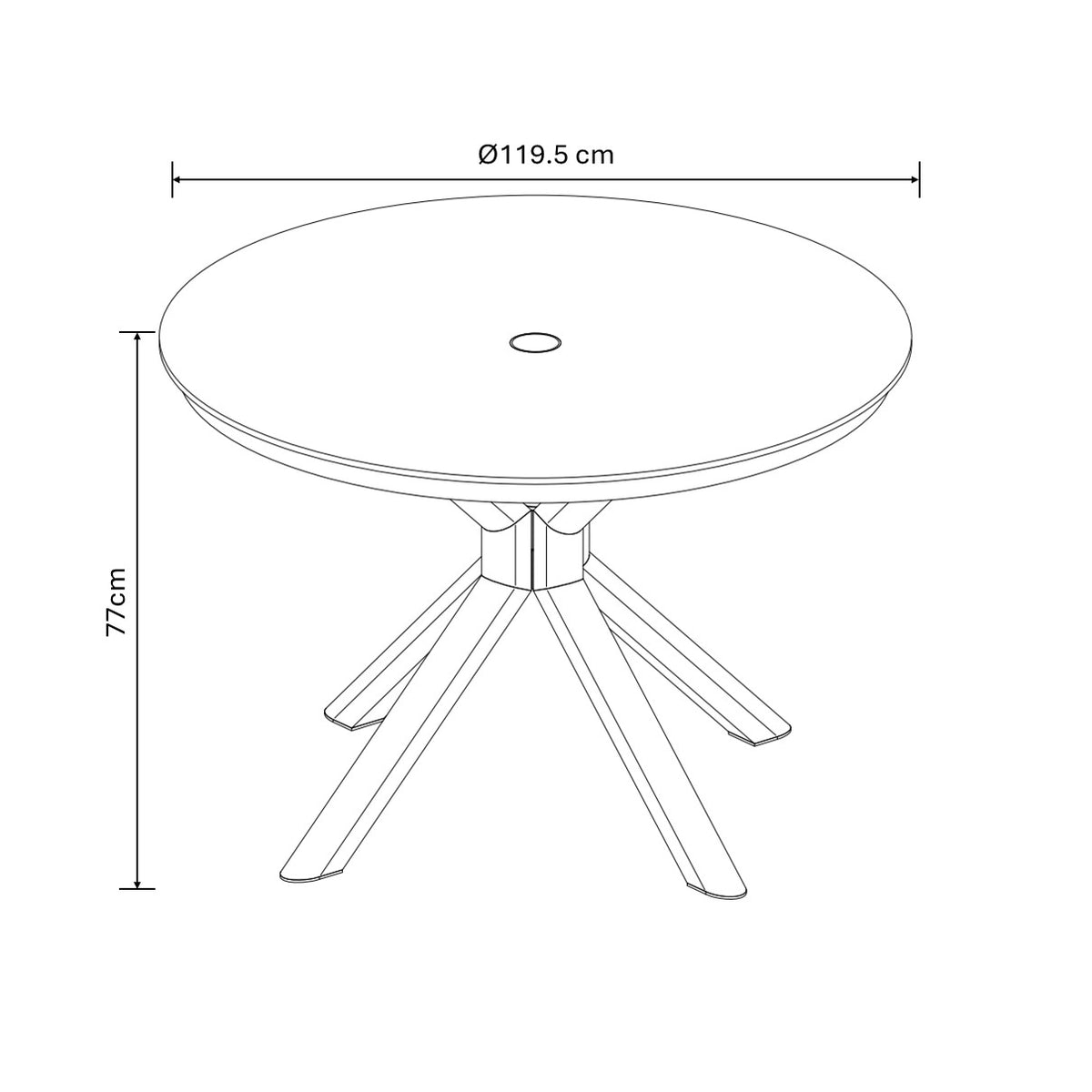 Hartman Portico 4 Seat Round Dining Set UK Ireland