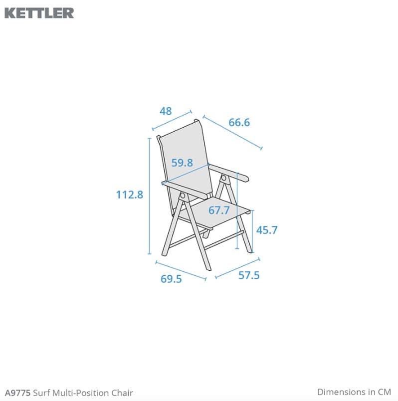 Kettler Surf Active Table with 6 Surf Recliners