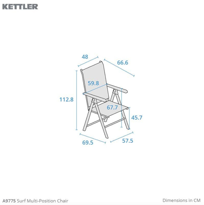 Kettler Surf 4 Recliner Seat Garden Dining Set