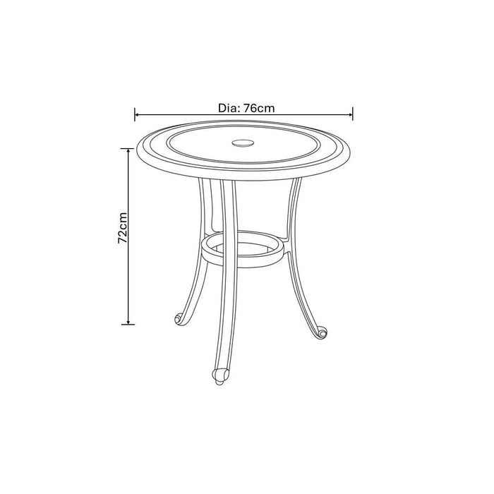 Hartman Capri Bistro Set in Antique Grey