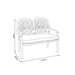 Hartman - Capri High Back Bench in Antique Grey