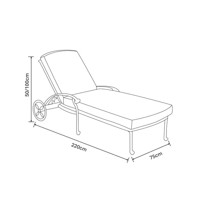 Hartman Capri Lounger in Antique Grey