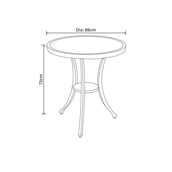 Hartman Berkeley Bistro Set in Maize (Display Model)