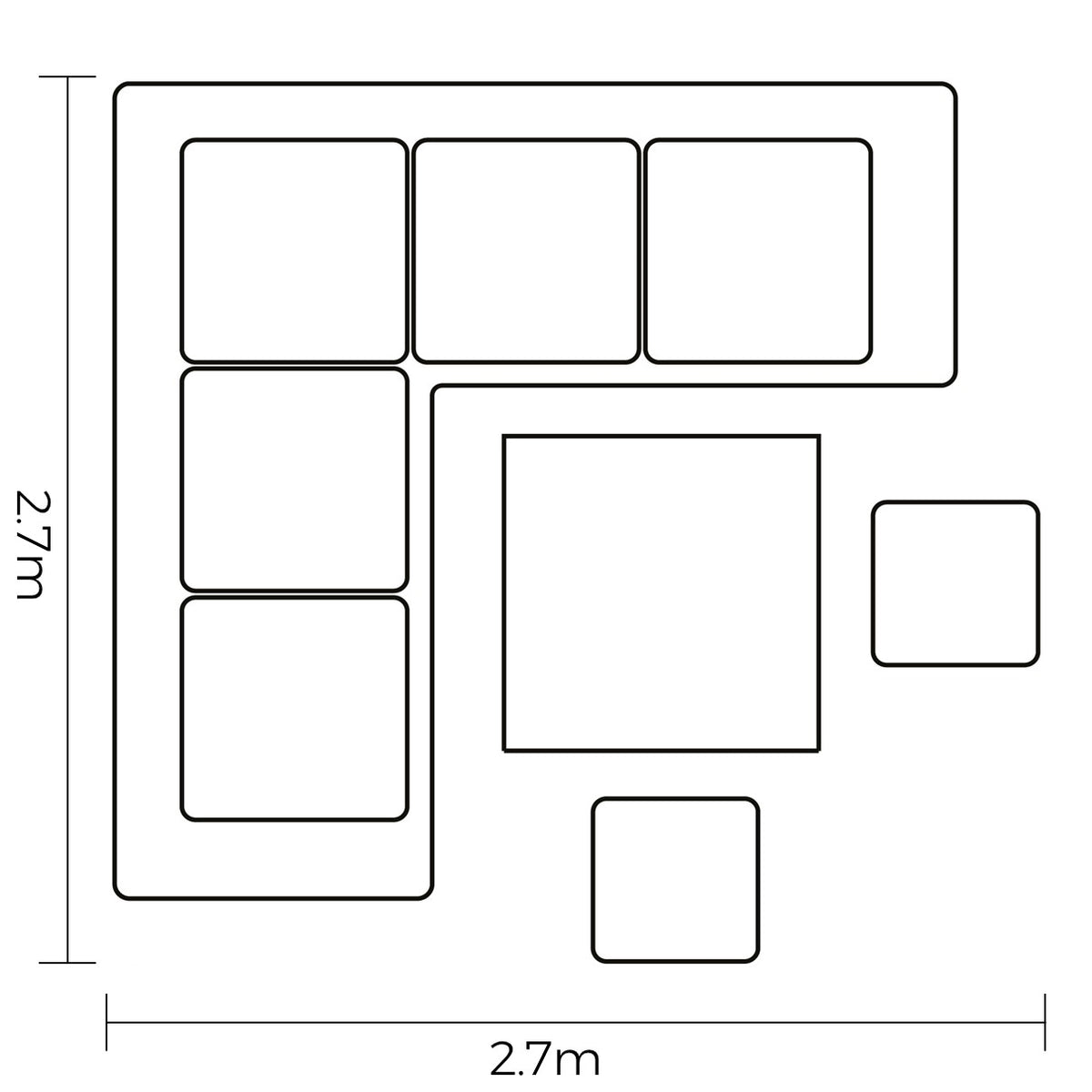 Hartman Sonas Square Corner Platform Set (ex-display)