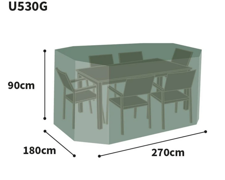 Bosmere Ultimate Protector Rectangular Patio Set Cover, Medium in Green, U530G