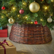 Dark Brown Willow Christmas Tree Skirt - 62cm